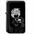 Anime Black Cat Oil Windproof Black Lighter Briquet Encendedor L2538