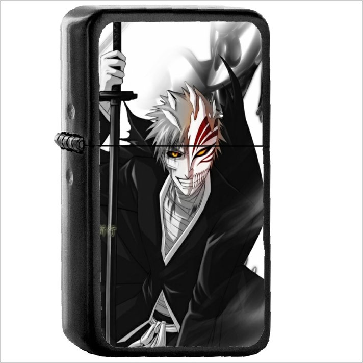 Anime Bleach Oil Windproof Black Lighter Briquet Encendedor L1240