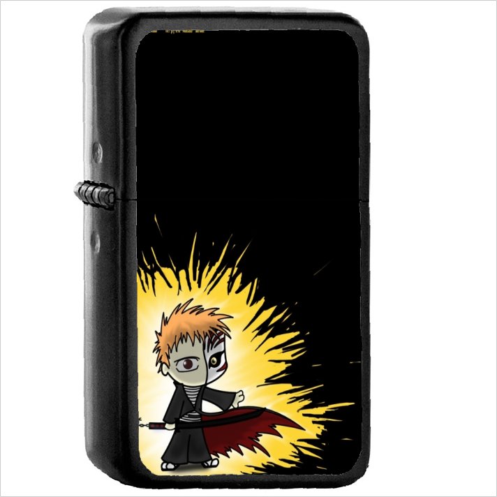 Anime Bleach Oil Windproof Black Lighter Briquet Encendedor L1435