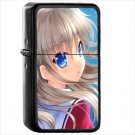 Anime Charlotte Oil Windproof Black Lighter Briquet Encendedor L2358