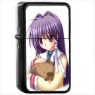 Anime Clannad Oil Windproof Black Lighter Briquet Encendedor L1823