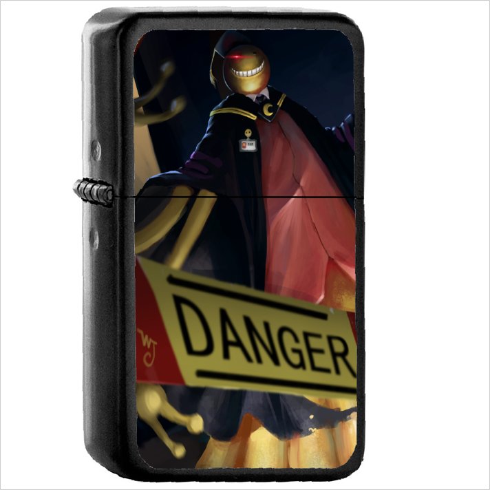 Anime Crossover Oil Windproof Black Lighter Briquet Encendedor L2526