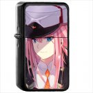 Anime Darling in the FranXX Oil Windproof Black Lighter Briquet Encendedor L3580