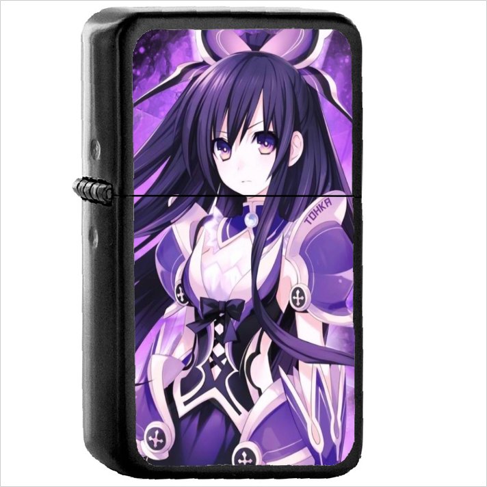 Anime Date A Live Oil Windproof Black Lighter Briquet Encendedor L2181