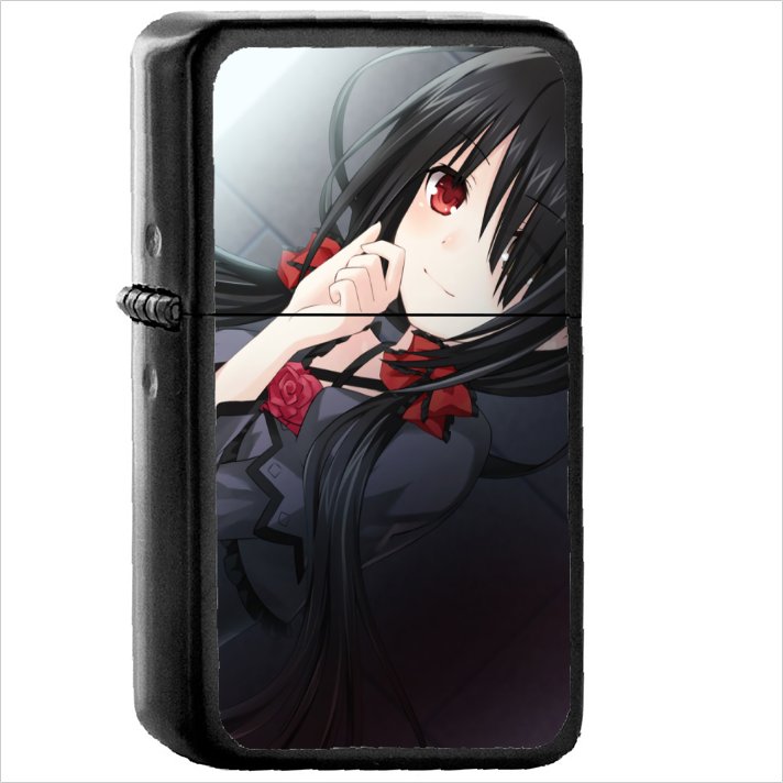 Anime Date A Live Oil Windproof Black Lighter Briquet Encendedor L2285