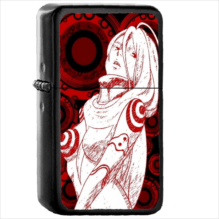 Anime Deadman Wonderland Oil Windproof Black Lighter Briquet Encendedor L1938