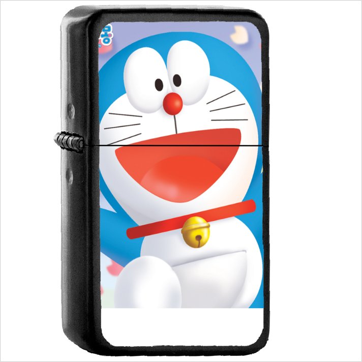 Anime Doraemon Oil Windproof Black Lighter Briquet Encendedor L3229