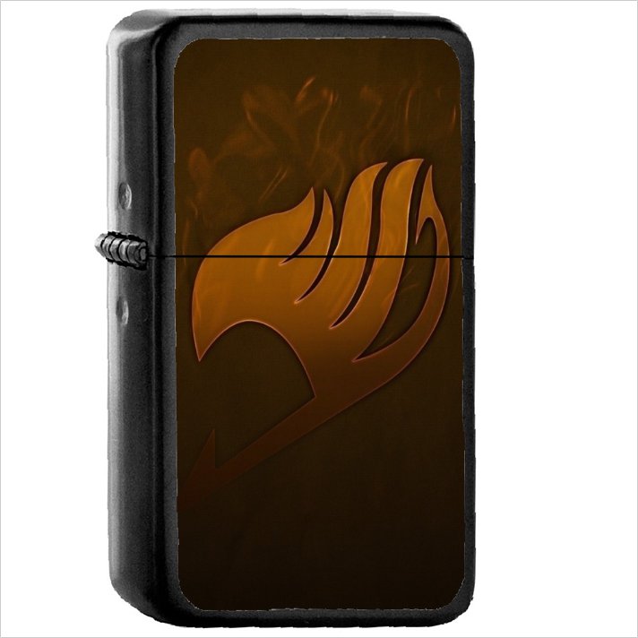 Anime Fairy Tail Oil Windproof Black Lighter Briquet Encendedor L707