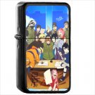 Anime Naruto Japanese Japan Oil Windproof Black Lighter Briquet Encendedor L2607