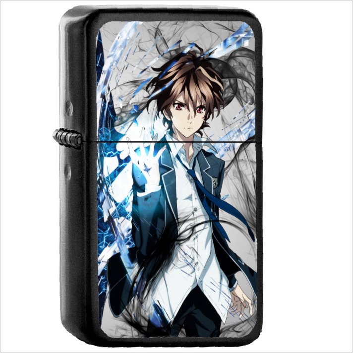 Anime Guilty Crown Oil Windproof Black Lighter Briquet Encendedor L1385