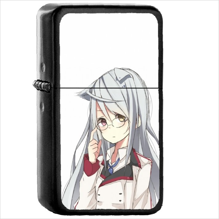 Anime Infinite Stratos Oil Windproof Black Lighter Briquet Encendedor L1292