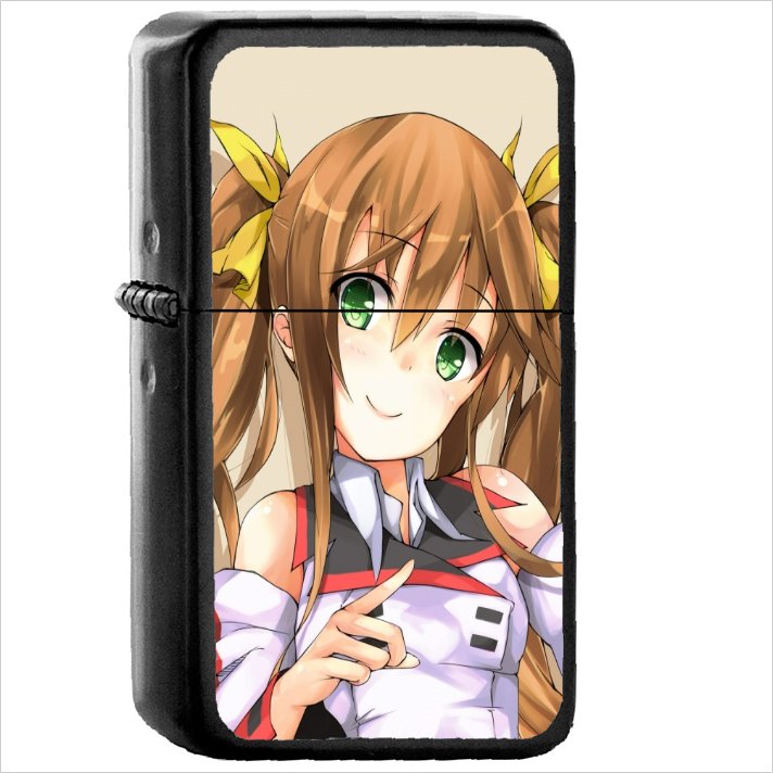 Anime Infinite Stratos Oil Windproof Black Lighter Briquet Encendedor L1669