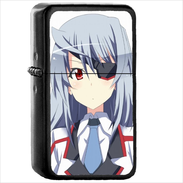 Anime Infinite Stratos Oil Windproof Black Lighter Briquet Encendedor L1670