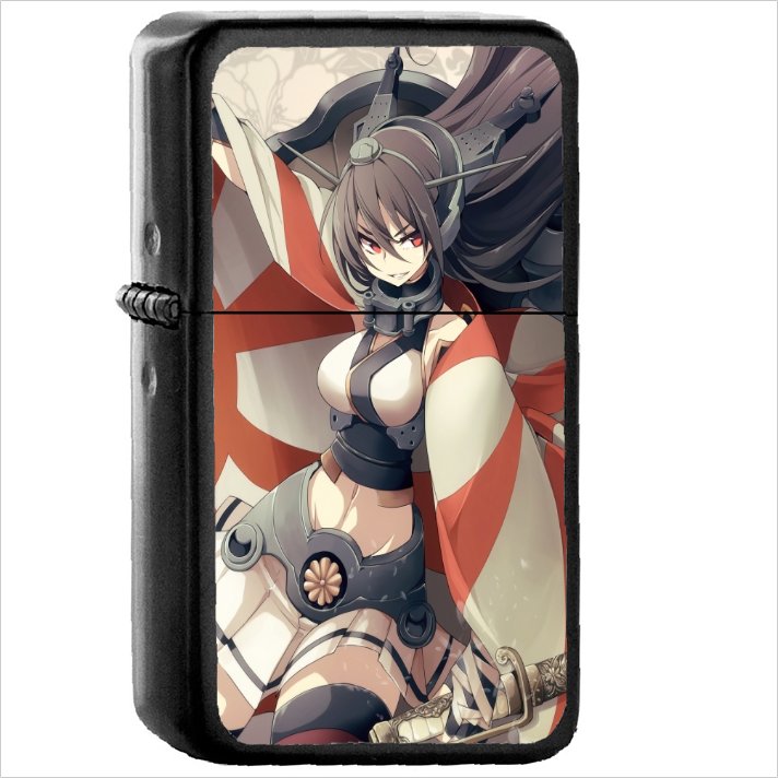 Anime Kantai Collection Oil Windproof Black Lighter Briquet Encendedor L2045