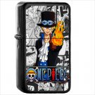 Anime One Piece Japanese Manga Oil Windproof Black Lighter Briquet Encendedor L2845