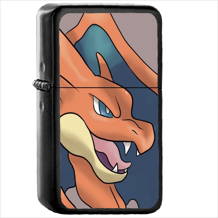 Anime Pok&Atilde;&copy;mon Oil Windproof Black Lighter Briquet Encendedor L1996