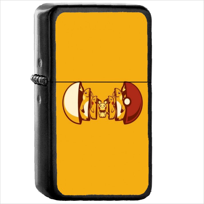 Anime Pok&Atilde;&copy;mon Oil Windproof Black Lighter Briquet Encendedor L2007