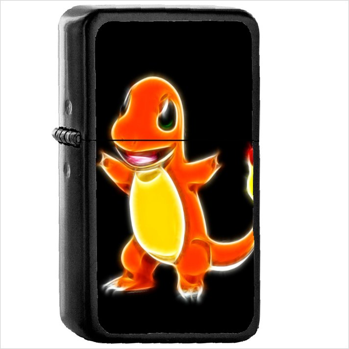 Anime Pok&Atilde;&copy;mon Oil Windproof Black Lighter Briquet Encendedor L2023