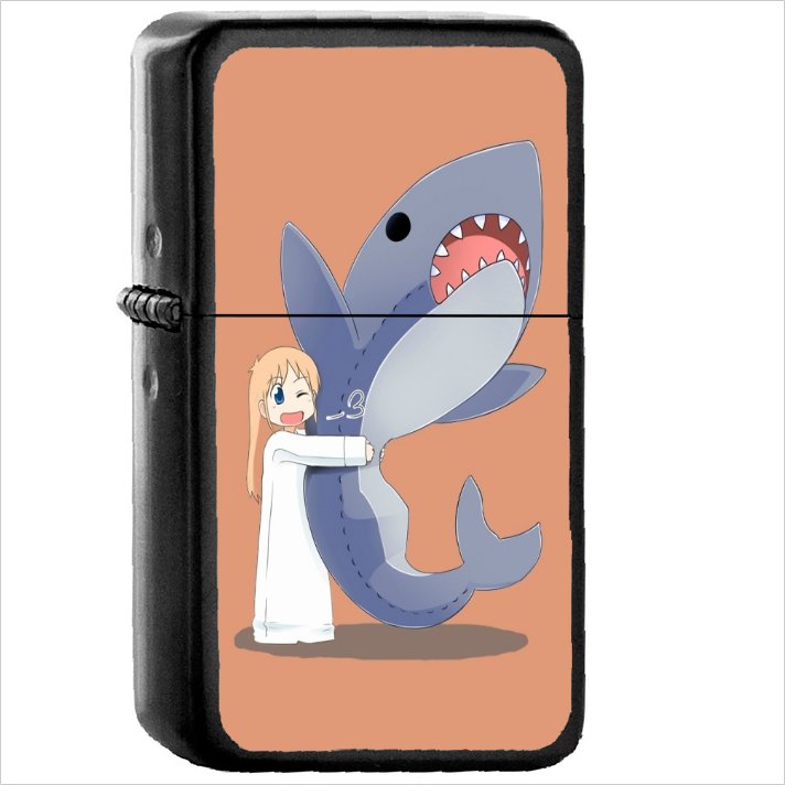 Anime Nichij&Aring;� Oil Windproof Black Lighter Briquet Encendedor L2977