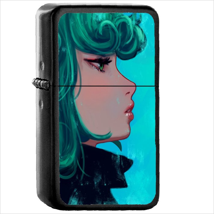 Anime One-Punch Man Oil Windproof Black Lighter Briquet Encendedor L1975
