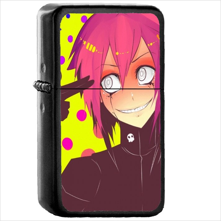 Anime Original Oil Windproof Black Lighter Briquet Encendedor L754