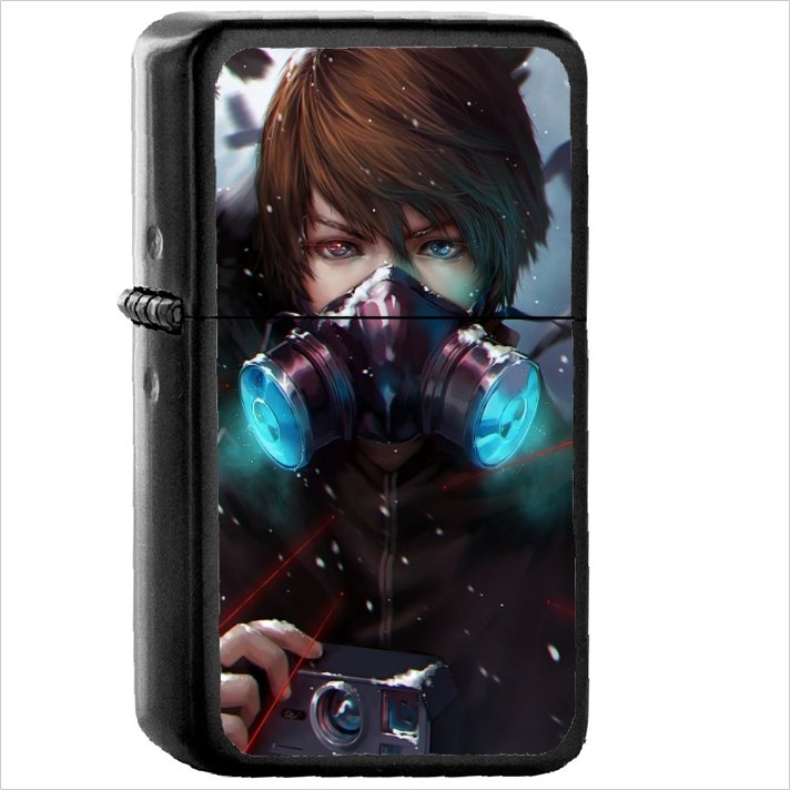 Anime Original Oil Windproof Black Lighter Briquet Encendedor L774
