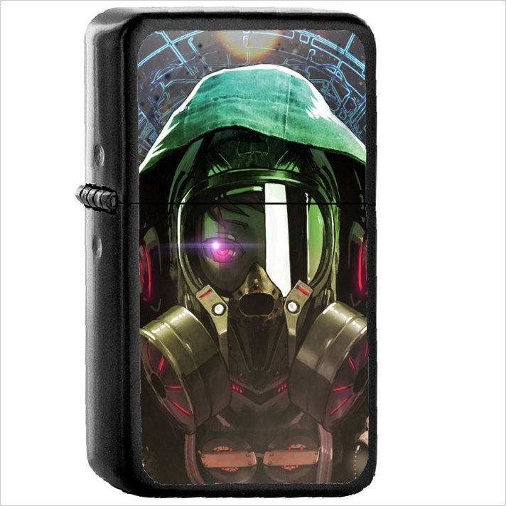 Anime Original Oil Windproof Black Lighter Briquet Encendedor L1157