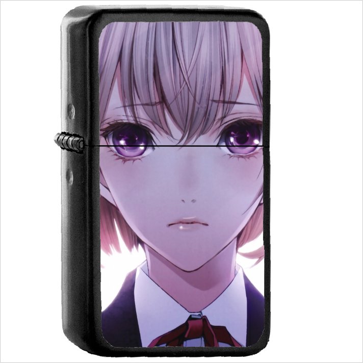 Anime Original Oil Windproof Black Lighter Briquet Encendedor L1964