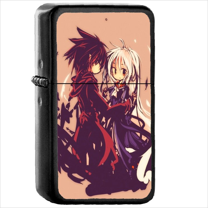 Anime Original Oil Windproof Black Lighter Briquet Encendedor L2578