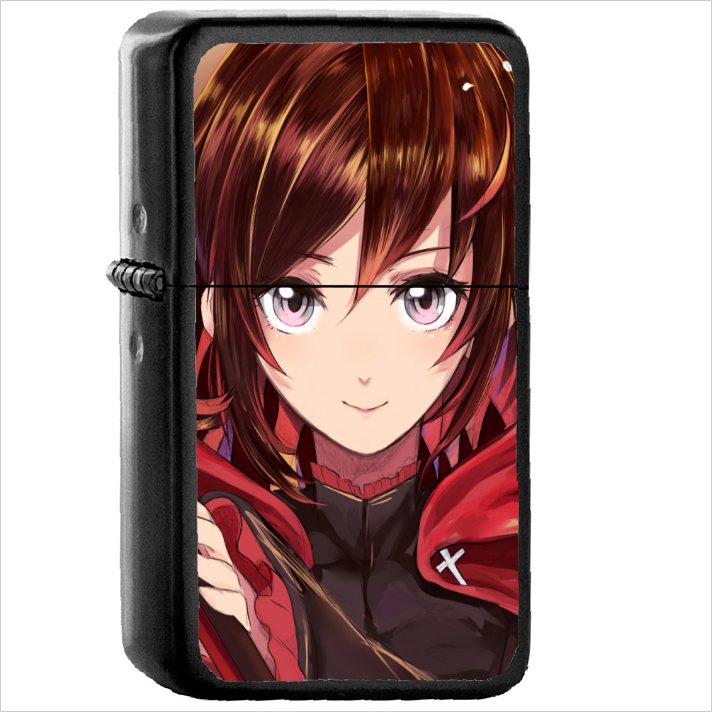Anime RWBY Oil Windproof Black Lighter Briquet Encendedor L2287