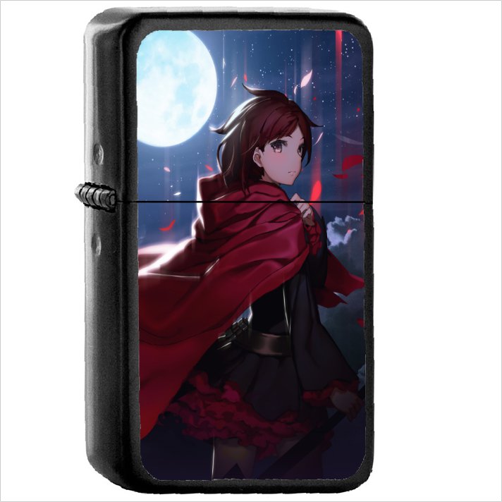 Anime RWBY Oil Windproof Black Lighter Briquet Encendedor L2679