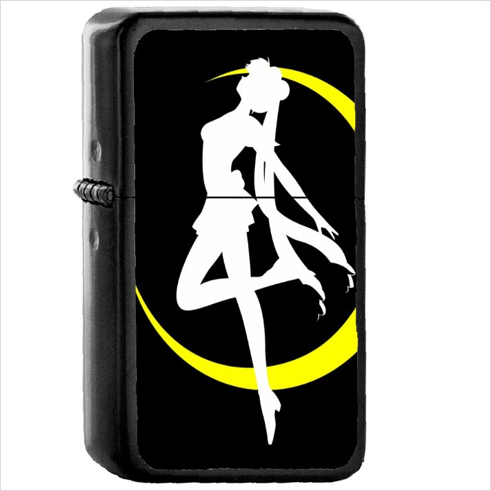 Anime Sailor Moon Oil Windproof Black Lighter Briquet Encendedor L2295