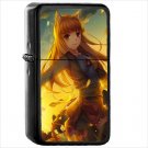 Anime Spice and Wolf Oil Windproof Black Lighter Briquet Encendedor L2668