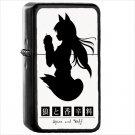 Anime Spice and Wolf Oil Windproof Black Lighter Briquet Encendedor L2878