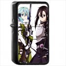 Anime Sword Art Online II Oil Windproof Black Lighter Briquet Encendedor L2617