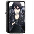 Anime Sword Art Online Oil Windproof Black Lighter Briquet Encendedor L899