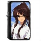 Anime The Melancholy Of Haruhi Suzumiya Oil Windproof Black Lighter Briquet Encendedor L2819