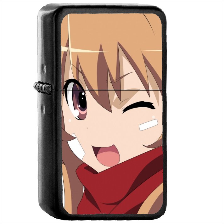 Anime Toradora! Oil Windproof Black Lighter Briquet Encendedor L1906