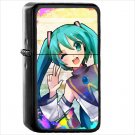 Anime Vocaloid Oil Windproof Black Lighter Briquet Encendedor L1176