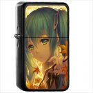 Anime Vocaloid Oil Windproof Black Lighter Briquet Encendedor L1970