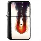 Dark Artistic Oil Windproof Black Lighter Briquet Encendedor L2296