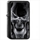 Dark Skull Oil Windproof Black Lighter Briquet Encendedor L746