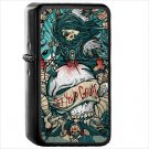 Dark Skull Oil Windproof Black Lighter Briquet Encendedor L1976