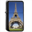 Eiffel Tower Monuments Oil Windproof Black Lighter Briquet Encendedor L431
