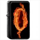 Flame Q Letter Oil Windproof Black Lighter Briquet Encendedor L149
