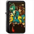 Graffiti Oil Windproof Black Lighter Briquet Encendedor L485