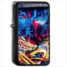 Graffiti Oil Windproof Black Lighter Briquet Encendedor L541