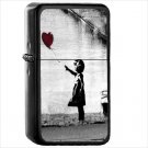 Graffiti Oil Windproof Black Lighter Briquet Encendedor L569