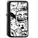Humor Meme Troll Oil Windproof Black Lighter Briquet Encendedor L2171