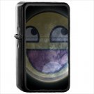 Humor Smiley Emoji Oil Windproof Black Lighter Briquet Encendedor L1219